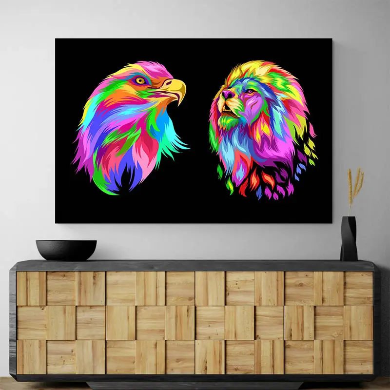 Tableau Animaux Pop Art