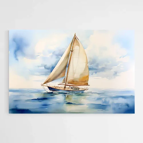 Tableau Aquarelle Bateau