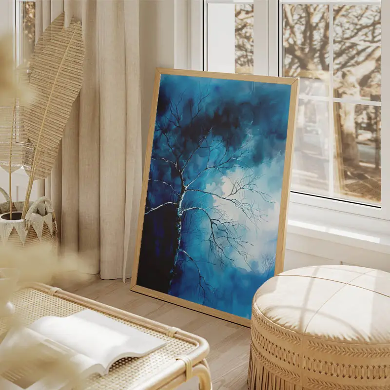 Tableau Aquarelle Bleu