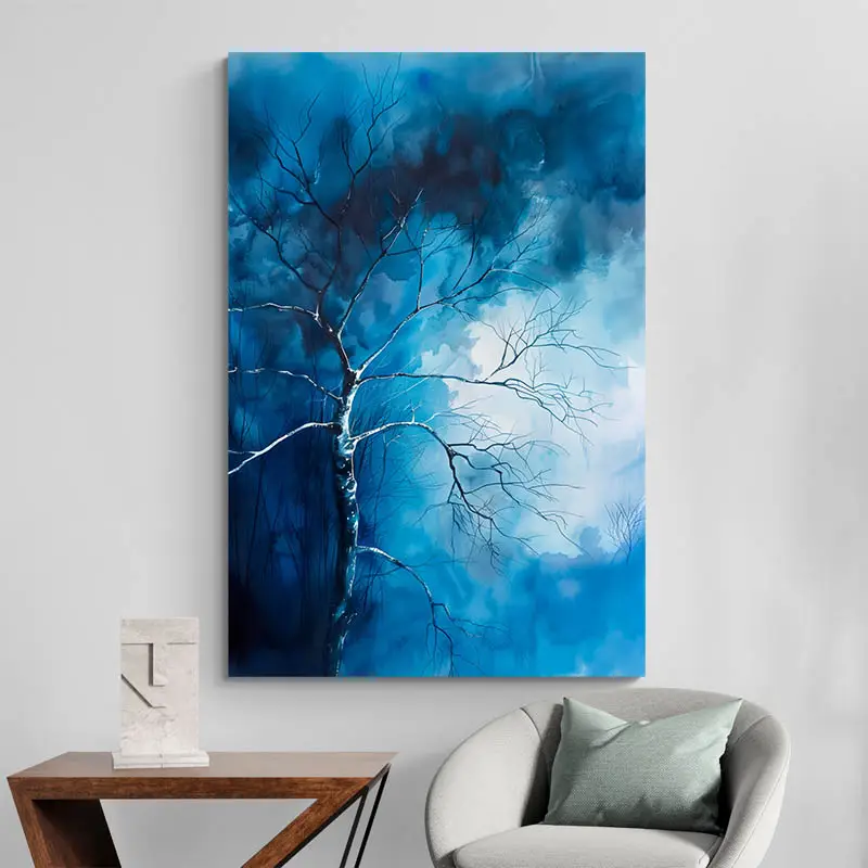 Tableau Aquarelle Bleu
