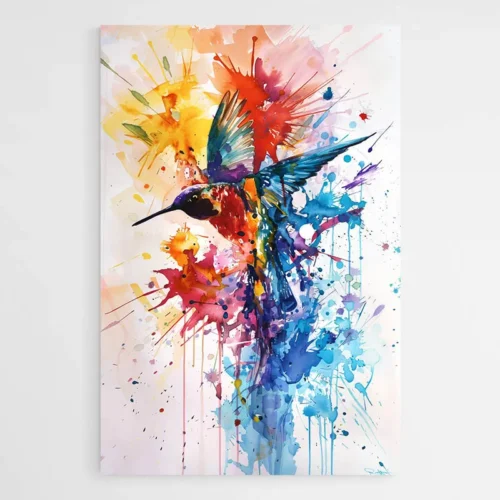 Tableau Aquarelle Colibri