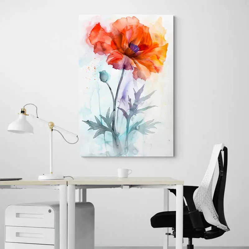 Tableau Aquarelle Coquelicots