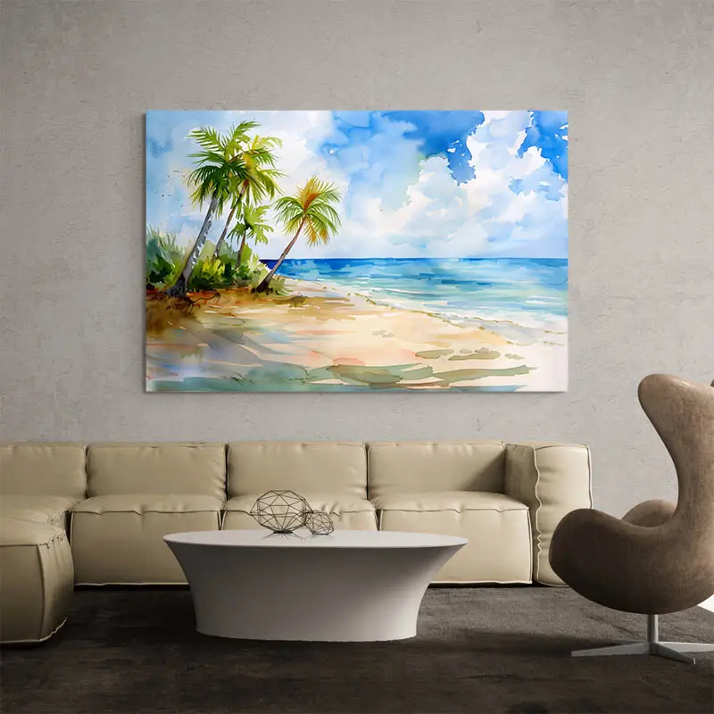 Tableau Aquarelle Plage