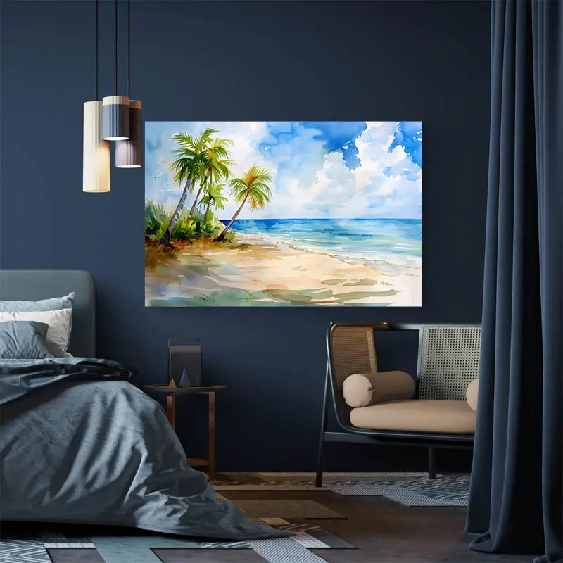 Tableau Aquarelle Plage