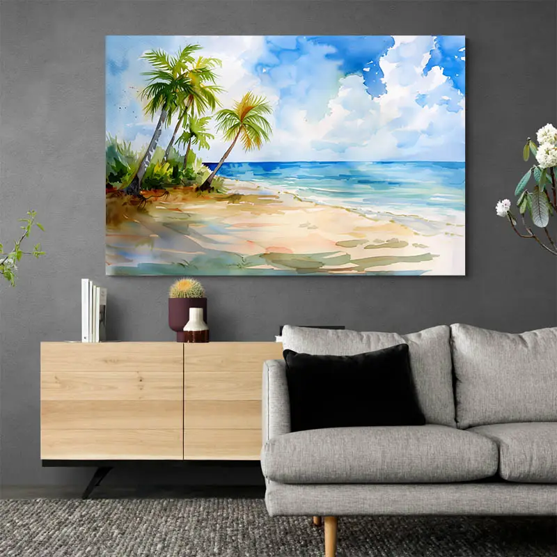 Tableau Aquarelle Plage