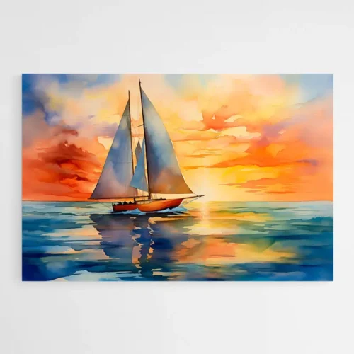 Tableau Aquarelle Voilier