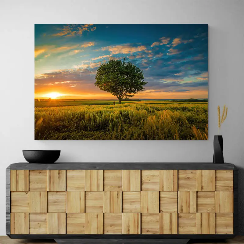 Tableau Arbre Coucher de Soleil