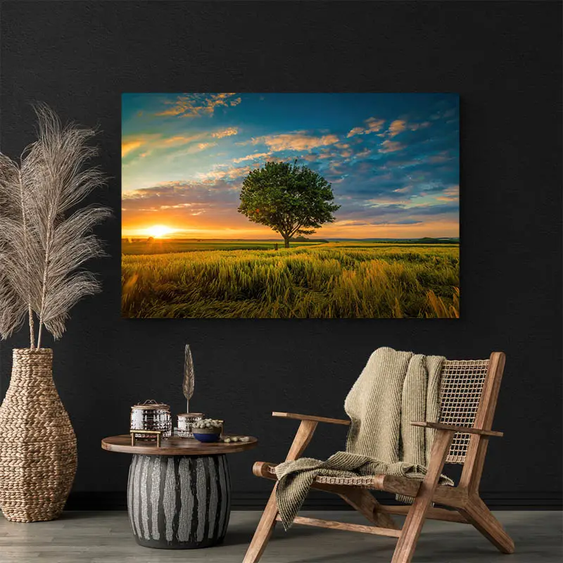 Tableau Arbre Coucher de Soleil