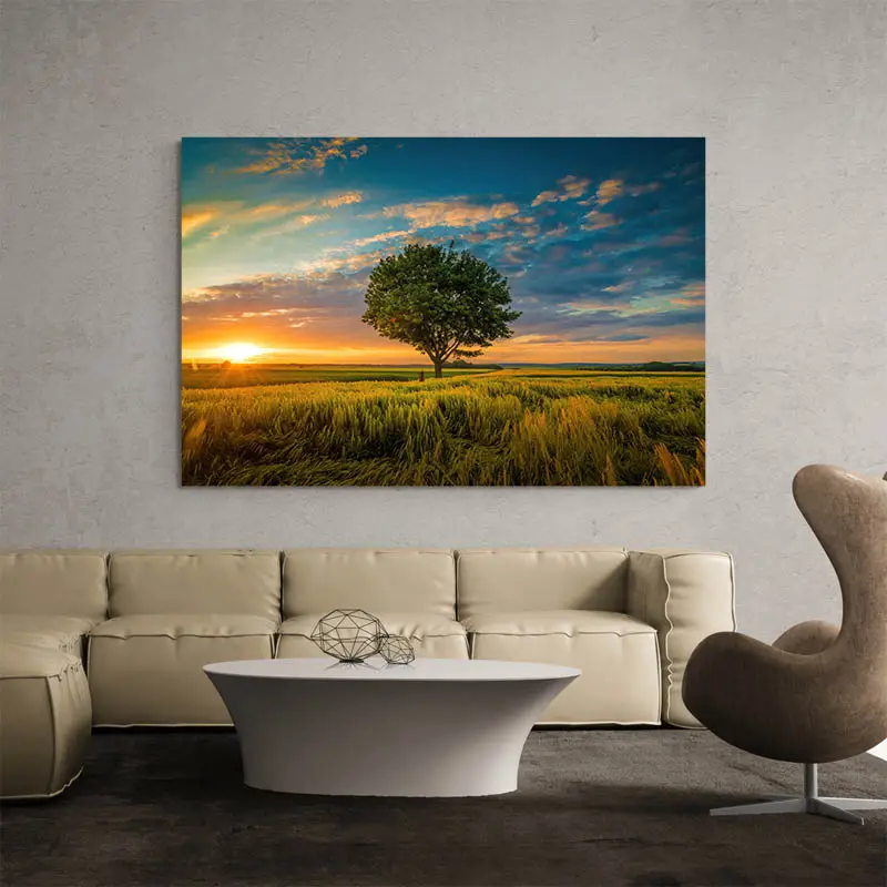 Tableau Arbre Coucher de Soleil