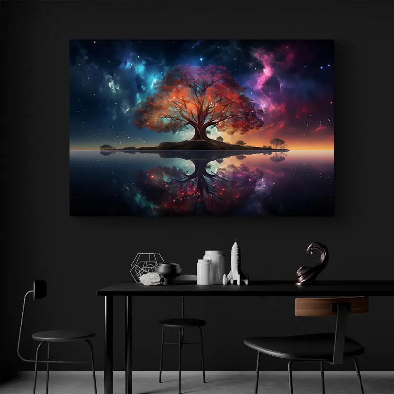 Tableau Arbre de Vie Coloré