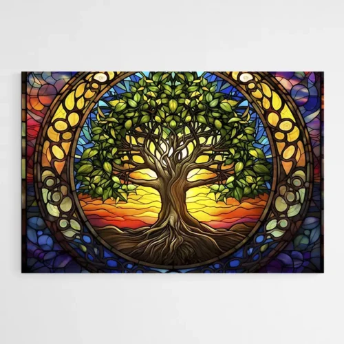 Tableau Arbre de Vie Contemporain
