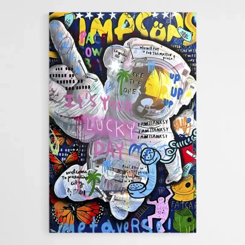 Tableau Astronaute Street Art