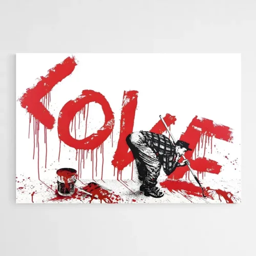 Tableau Banksy Love