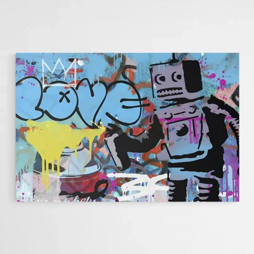 Tableau Banksy Robot