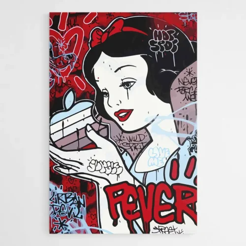 Tableau Blanche Neige Street Art