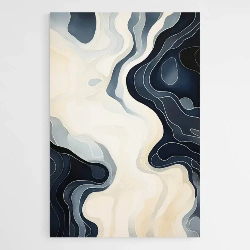 Tableau Bleu et Gris