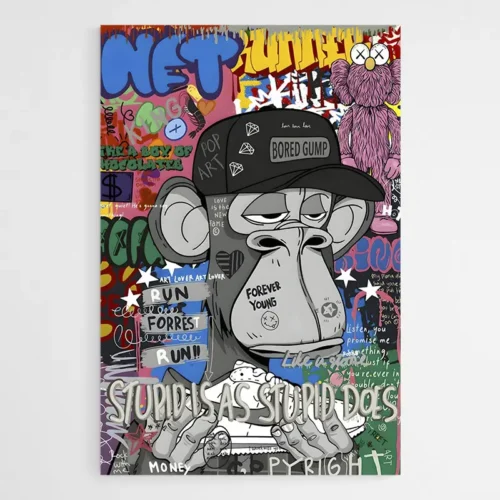Tableau Bored Ape Pop Art