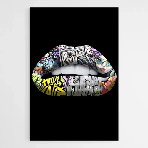 Tableau Bouche Graffiti