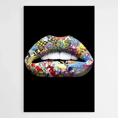 Tableau Bouche Pop Art