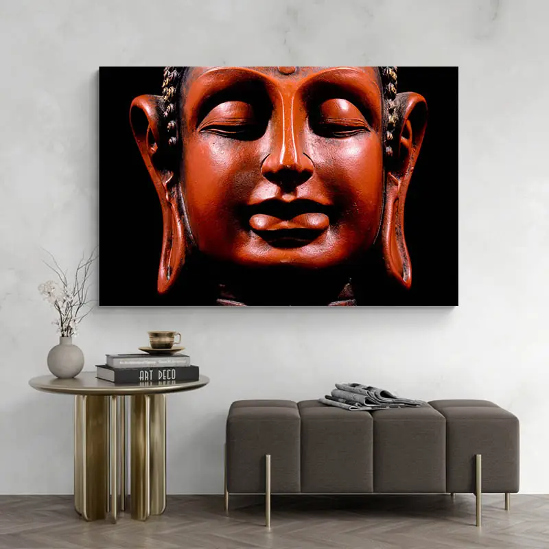 Tableau Bouddha Rouge