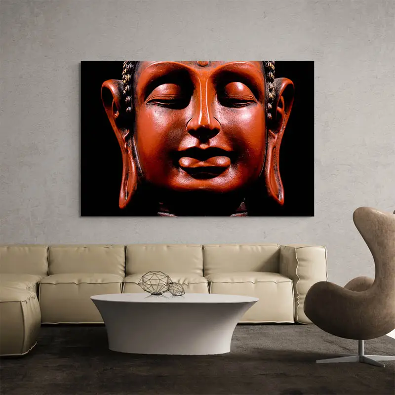 Tableau Bouddha Rouge
