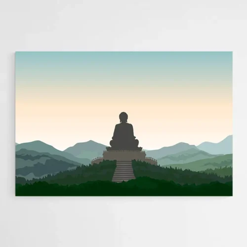 Tableau Bouddha Vert