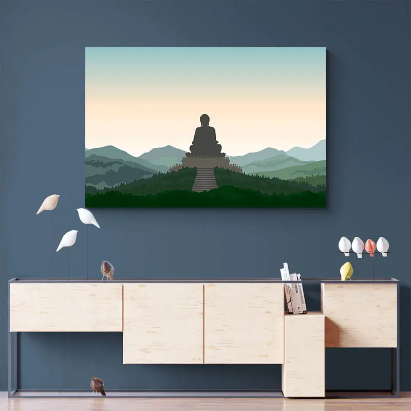 Tableau Bouddha Vert