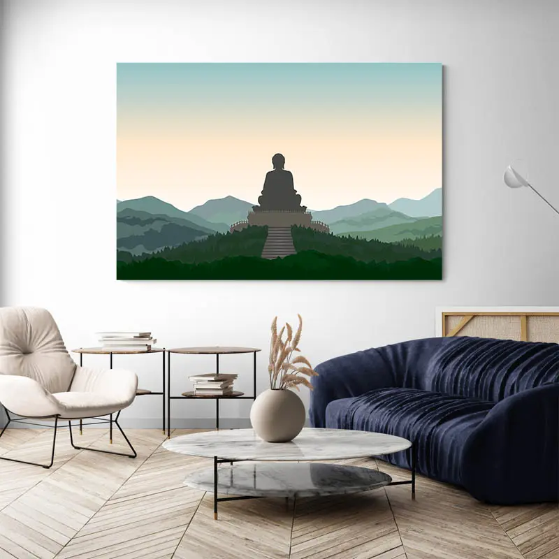 Tableau Bouddha Vert