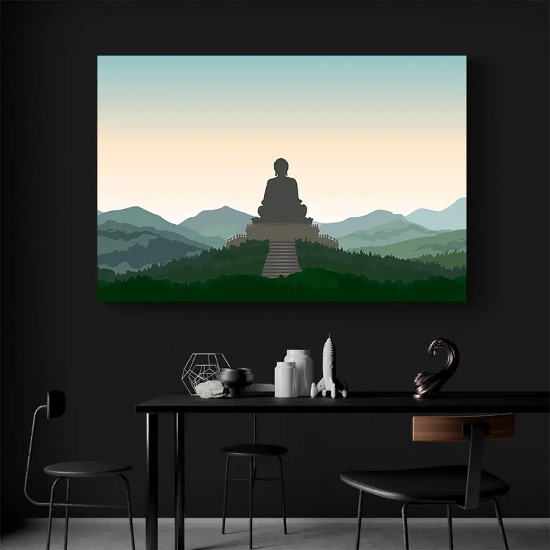 Tableau Bouddha Vert