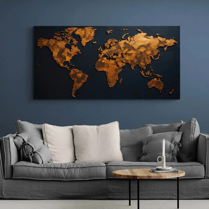 Tableau Carte du Monde Design