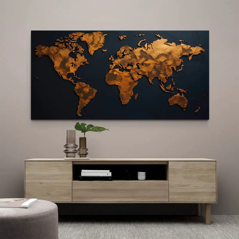 Tableau Carte du Monde Design