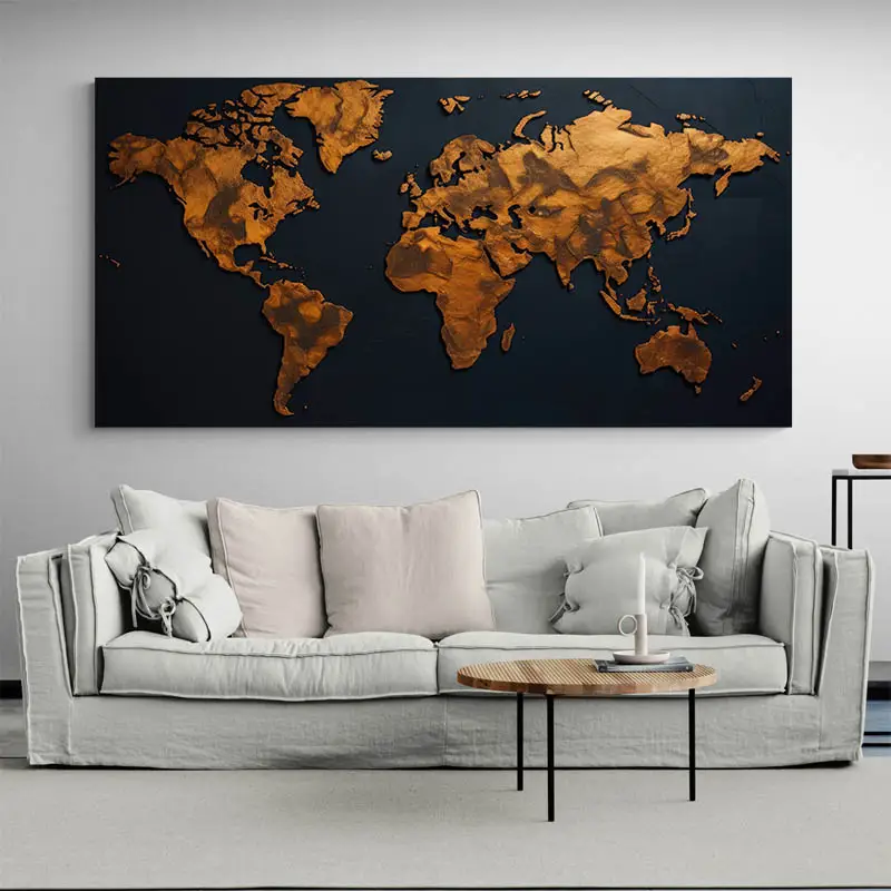 Tableau Carte du Monde Design