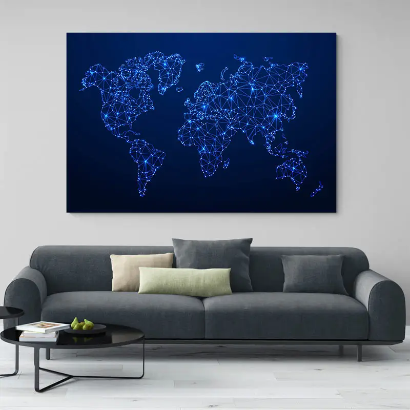 Tableau Carte du Monde Moderne