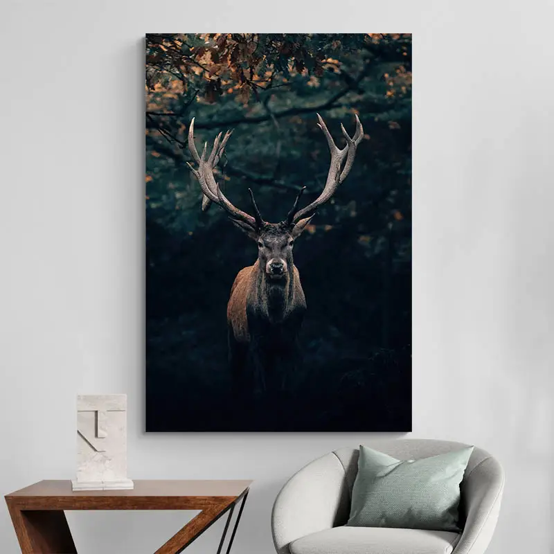 Tableau Cerf Noir