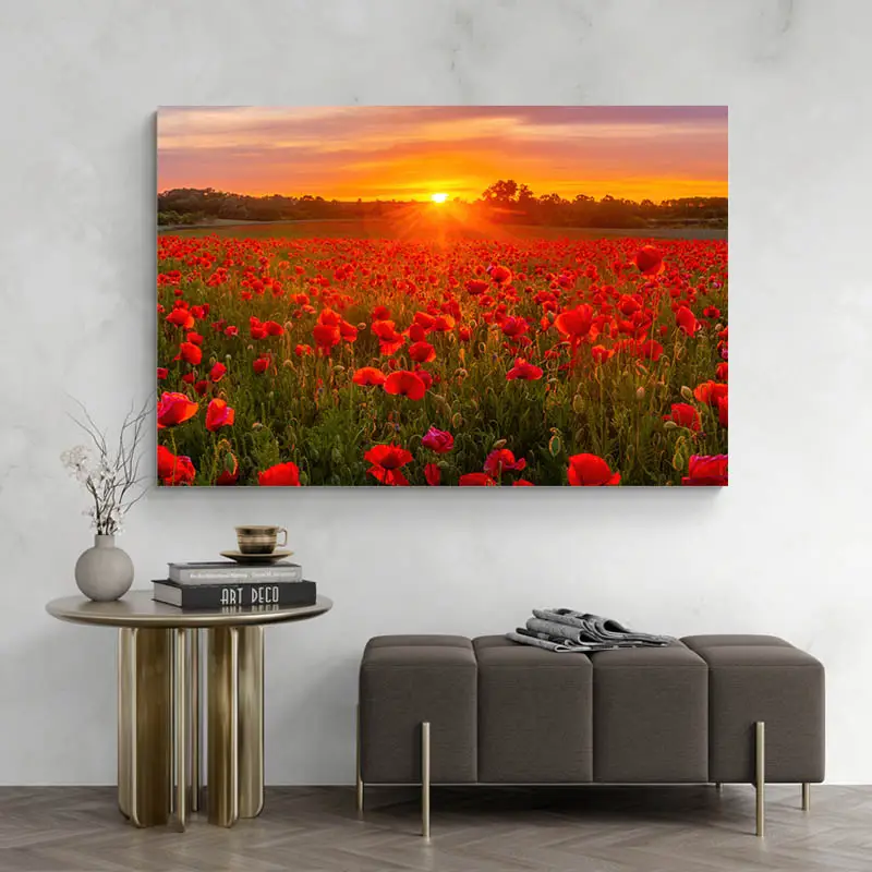 Tableau Champs de Coquelicots