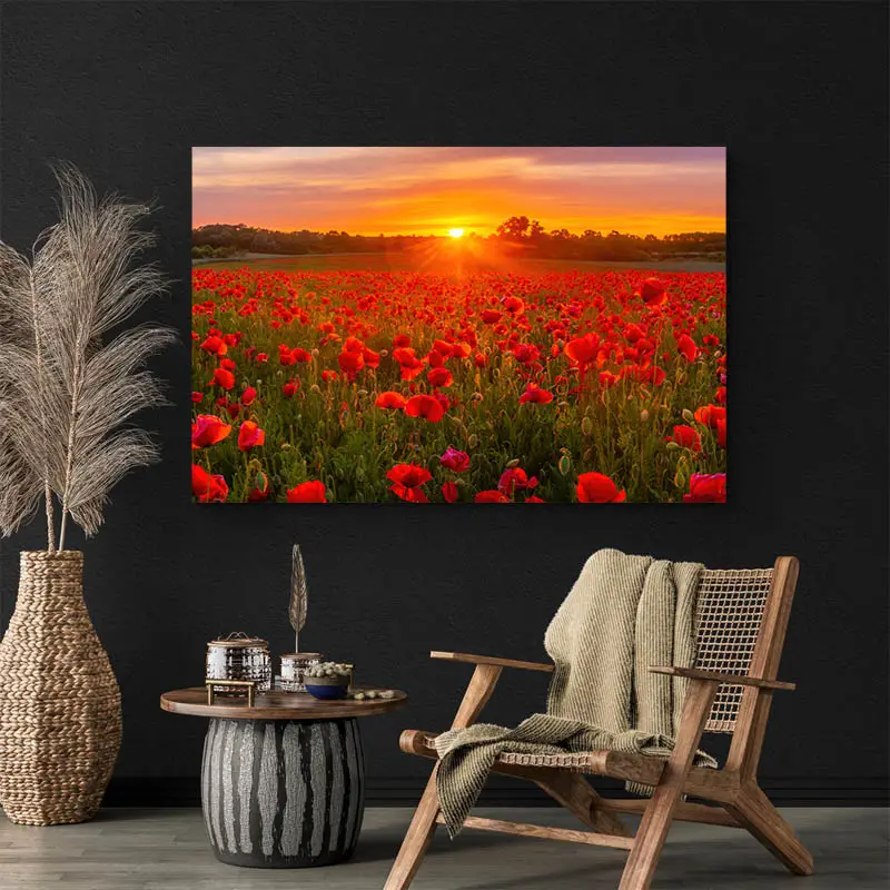 Tableau Champs de Coquelicots