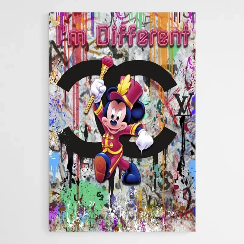 Tableau Chanel Mickey Street Art