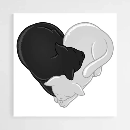 Tableau Chat Cœur