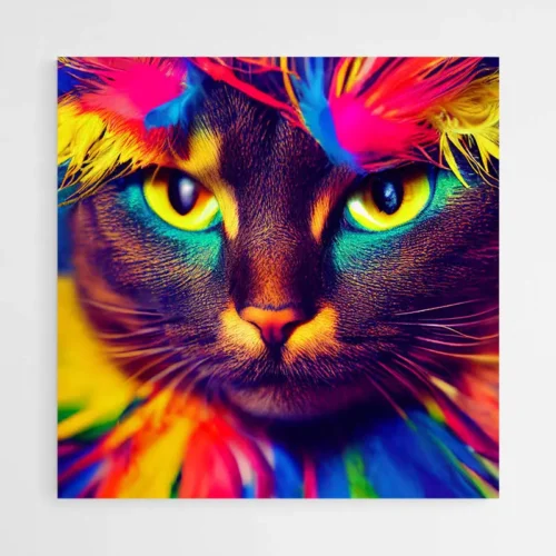 Tableau Chat Coloré