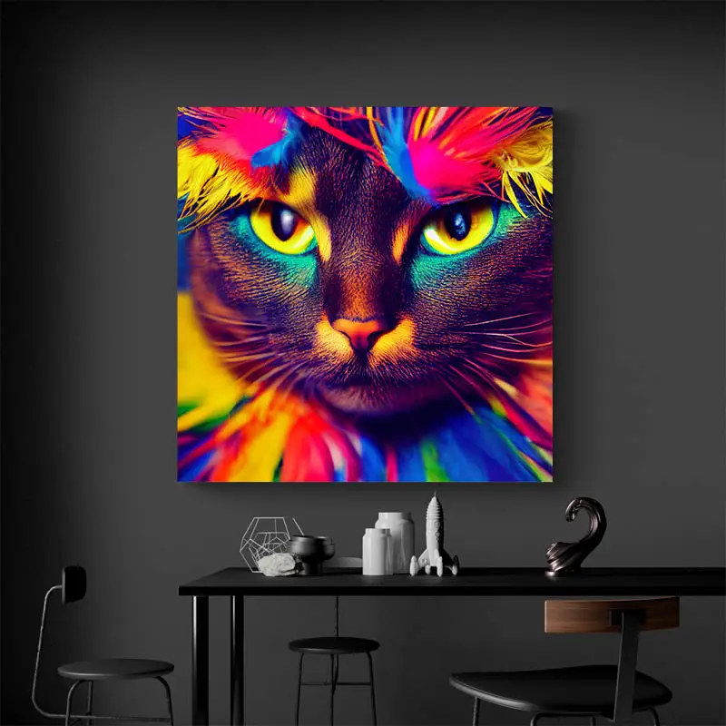 Tableau Chat Coloré