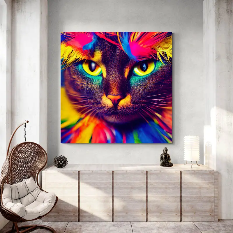 Tableau Chat Coloré