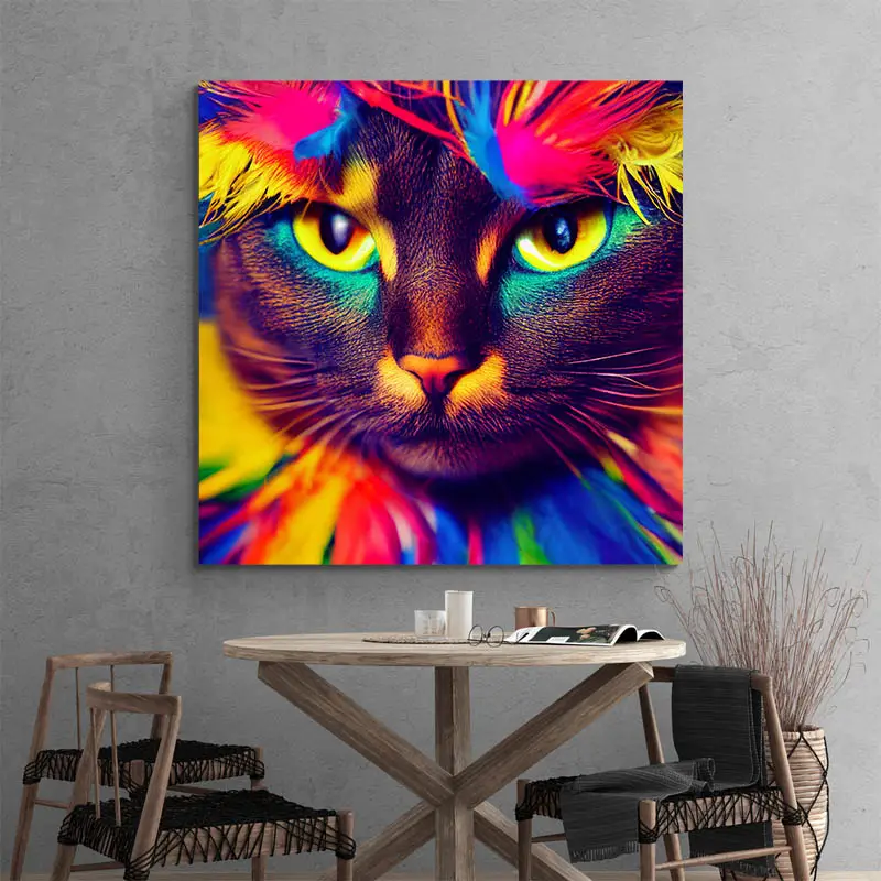 Tableau Chat Coloré