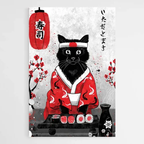 Tableau Japonais Chat