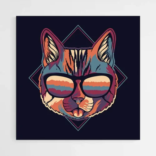 Tableau Chat Stylisé