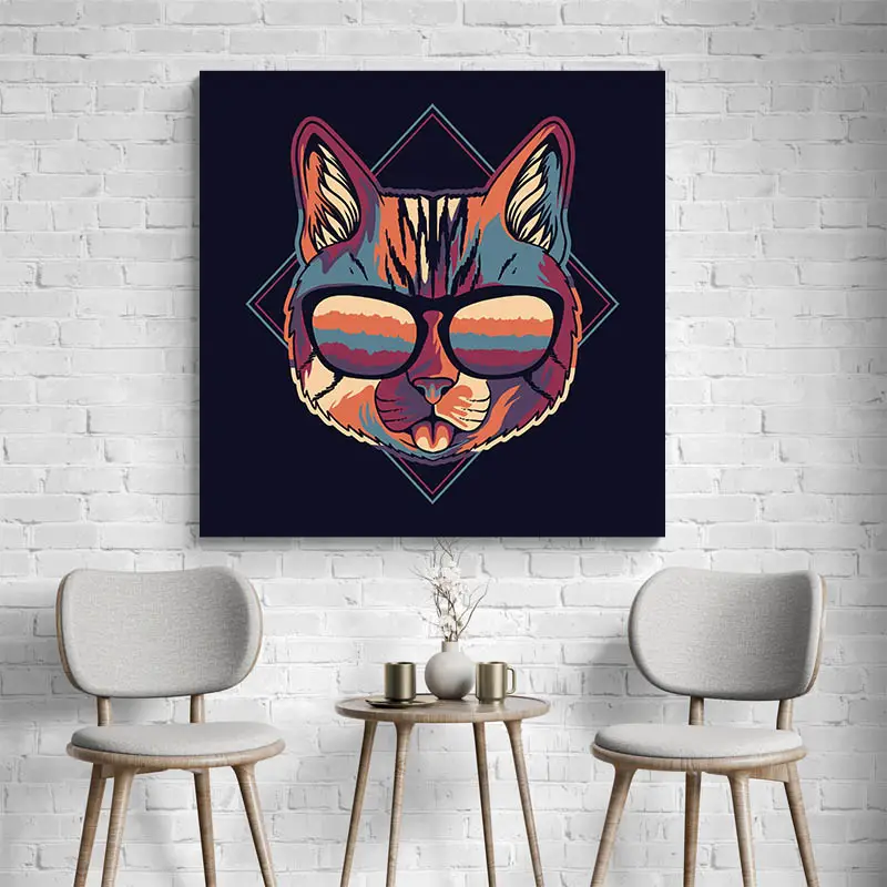 Tableau Chat Stylisé
