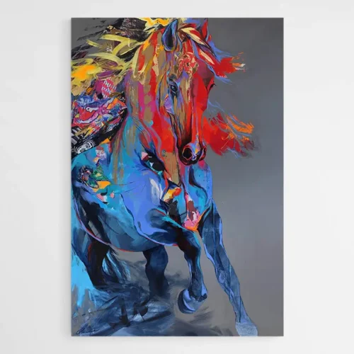 Tableau Cheval Abstrait