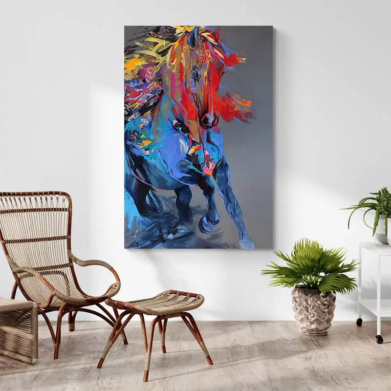 Tableau Cheval Abstrait