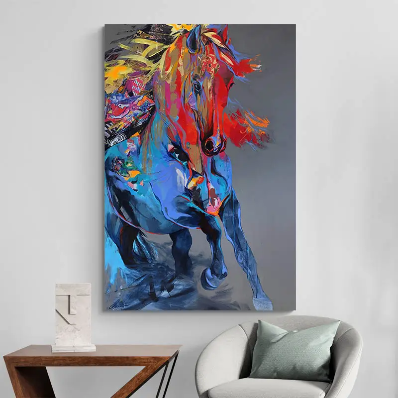 Tableau Cheval Abstrait