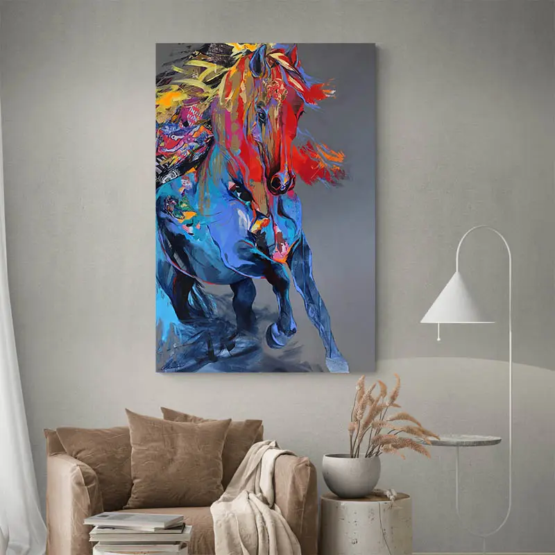 Tableau Cheval Abstrait