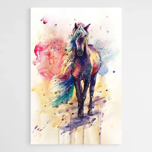 Tableau Cheval Coloré
